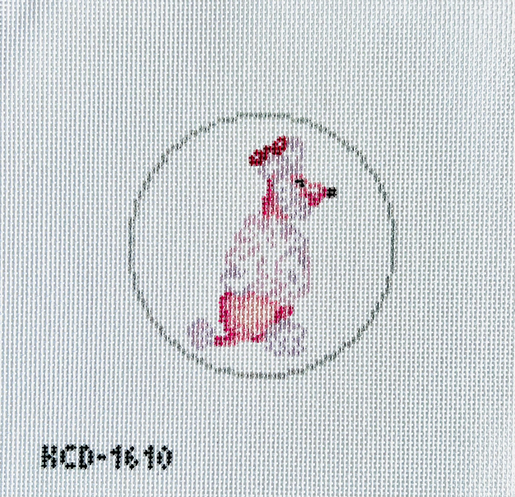 Poodle Ornament Canvas - KC Needlepoint