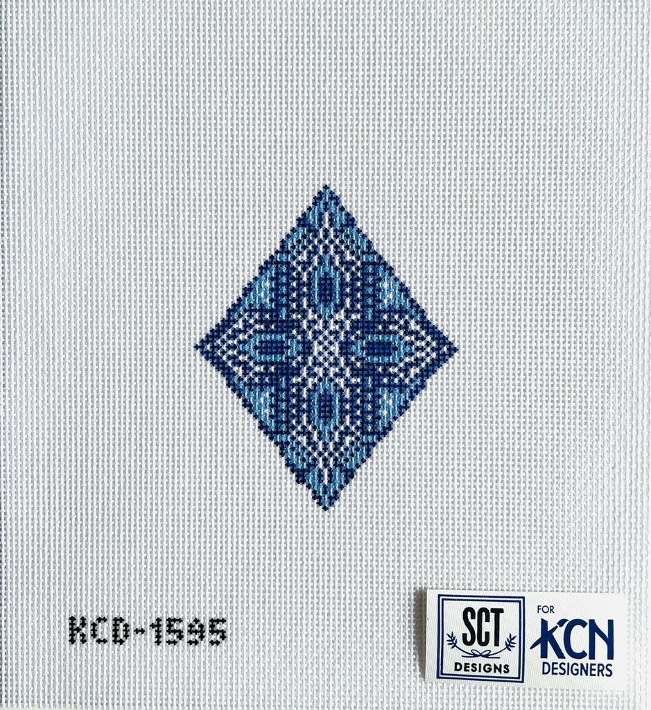 Blue Diamond Canvas - KC Needlepoint