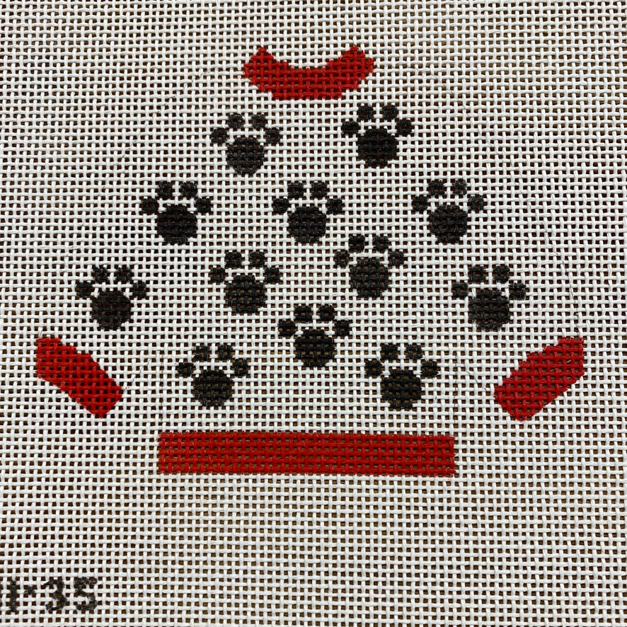 Dog Prints Pullover Sweater Needlepoint Canvas - KC Needlepoint
