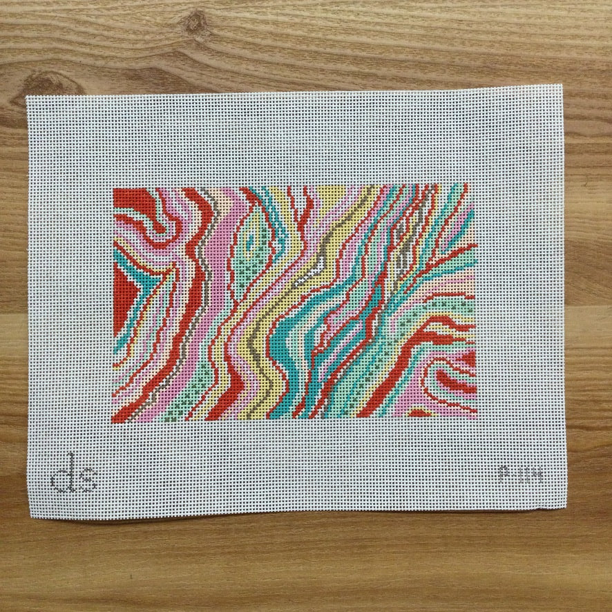 Living Coral Clutch Canvas - KC Needlepoint