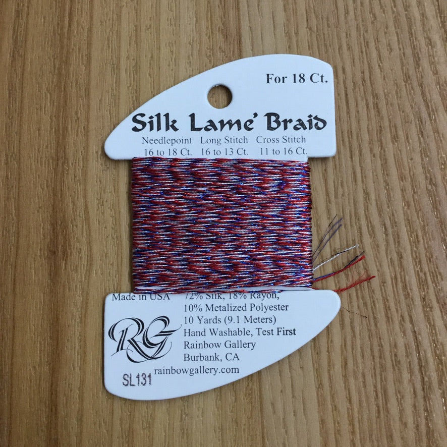 Silk Lamé Braid SL131 4th of July - KC Needlepoint