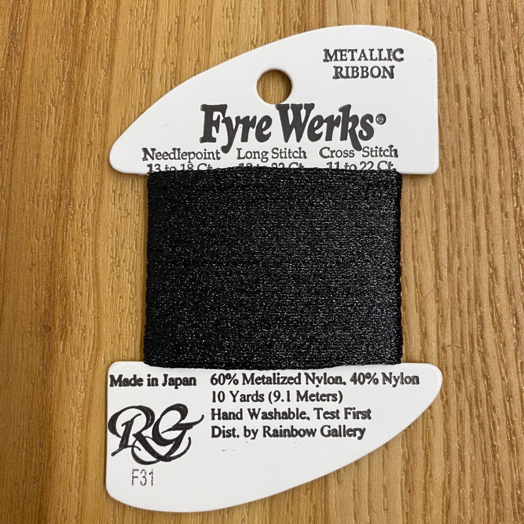 Fyre Werks F31 Black - KC Needlepoint