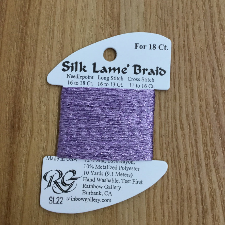 Silk Lamé Braid SL22 Lavendar - KC Needlepoint