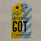 Goteborg Travel Tag Canvas - KC Needlepoint