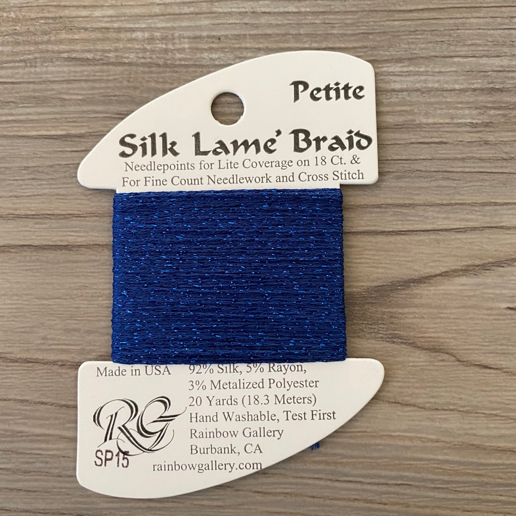 Petite Silk Lamé Braid SP15 Dark Blue - KC Needlepoint