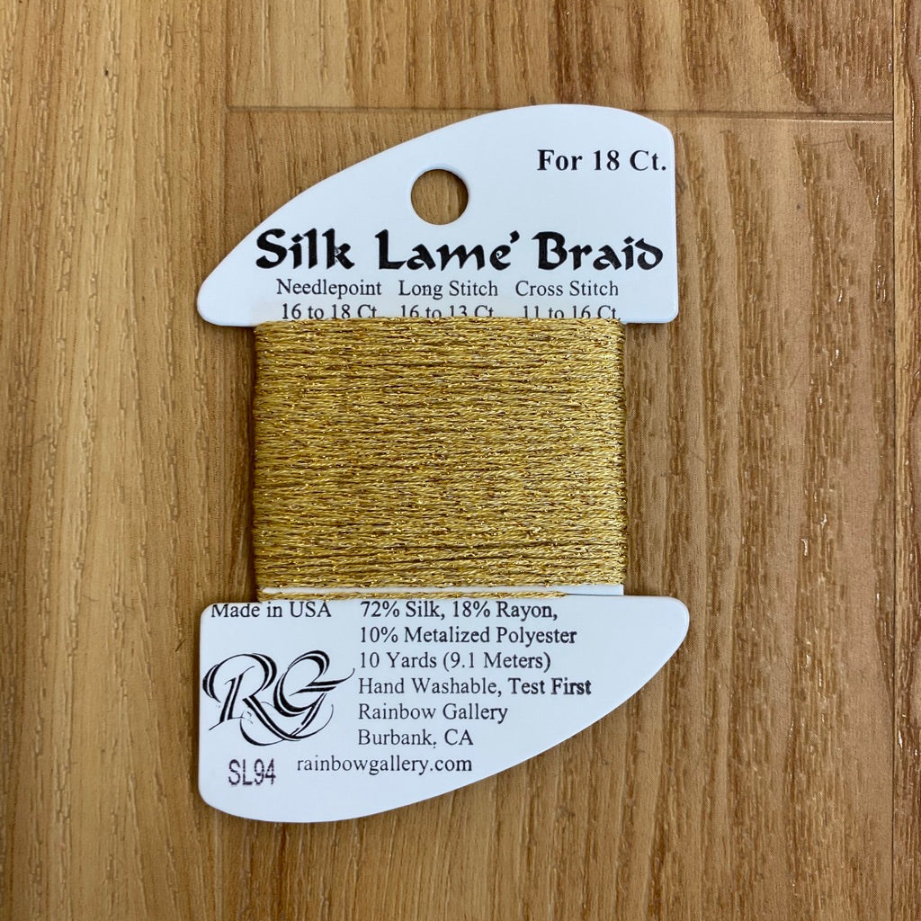 Silk Lamé Braid SL94 True Gold - KC Needlepoint