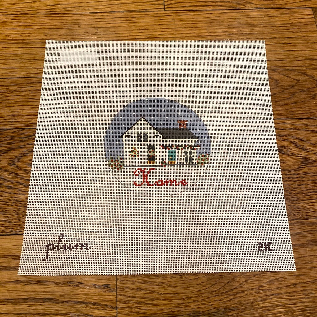 Home Round Canvas - KC Needlepoint