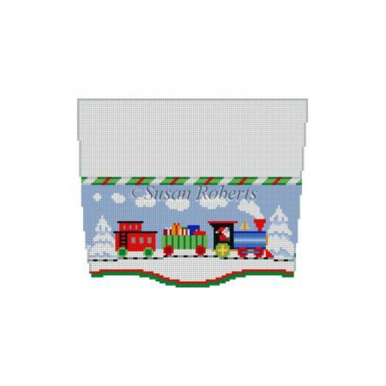 Train Stocking Topper Canvas - KC Needlepoint