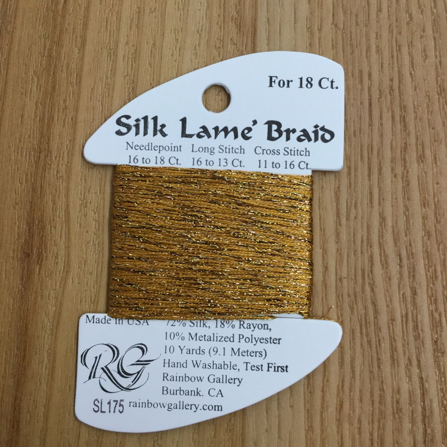 Silk Lamé Braid SL175 Honey Gold - KC Needlepoint