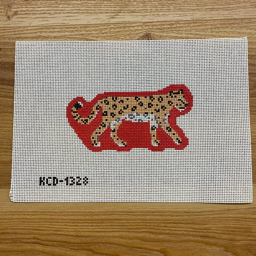 Leopard Ornament Canvas - KC Needlepoint