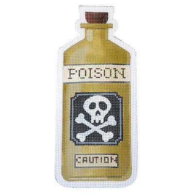 Poison Halloween Bottle Canvas - KC Needlepoint