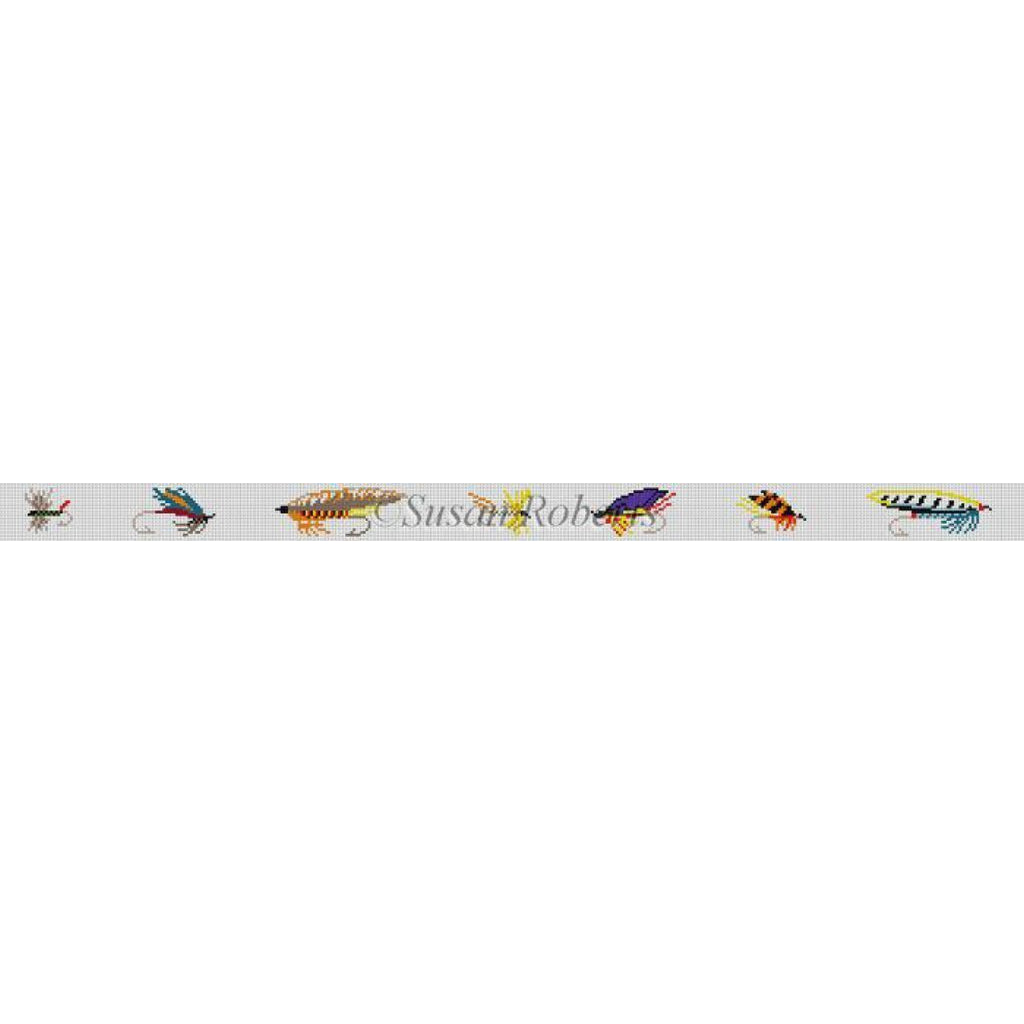 Fish Fly Belt Canvas - KC Needlepoint