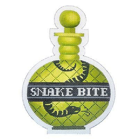 Snake Bite Halloween Bottle Canvas - KC Needlepoint