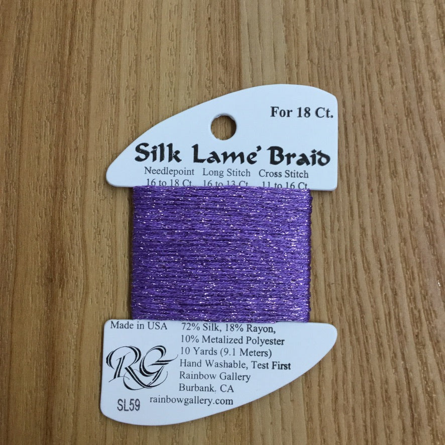 Silk Lamé Braid SL59 Lilac - KC Needlepoint