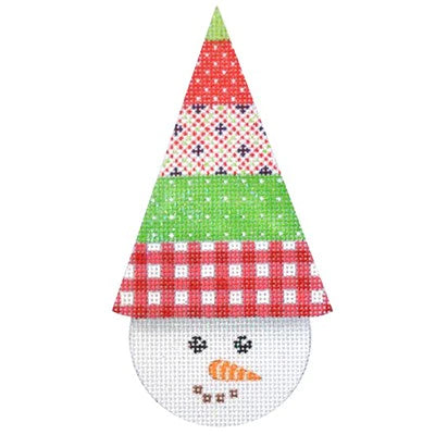 Snowcone Red Gingham Snowflake Canvas - KC Needlepoint