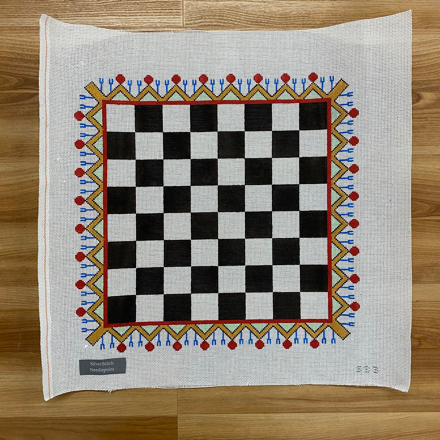 Checkers/Chess Board Canvas - KC Needlepoint