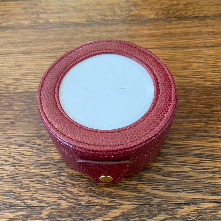 Round Leather Gift Box - KC Needlepoint