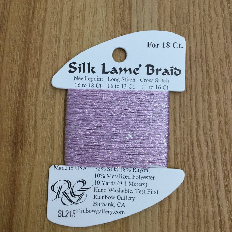 Silk Lamé Braid SL215 Soft Amethyst - needlepoint