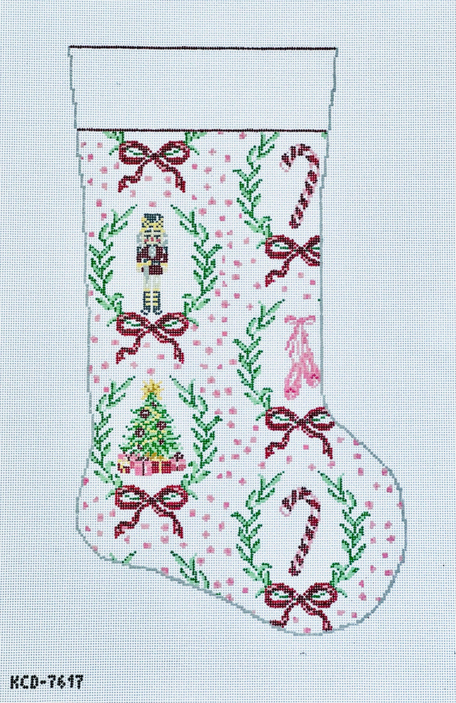 Christmas Paper Stocking Canvas - KC Needlepoint