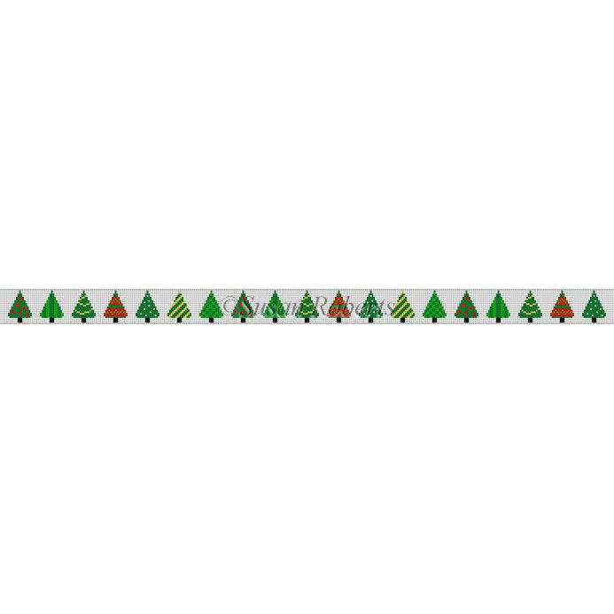 Christmas Trees Belt Canvas - KC Needlepoint
