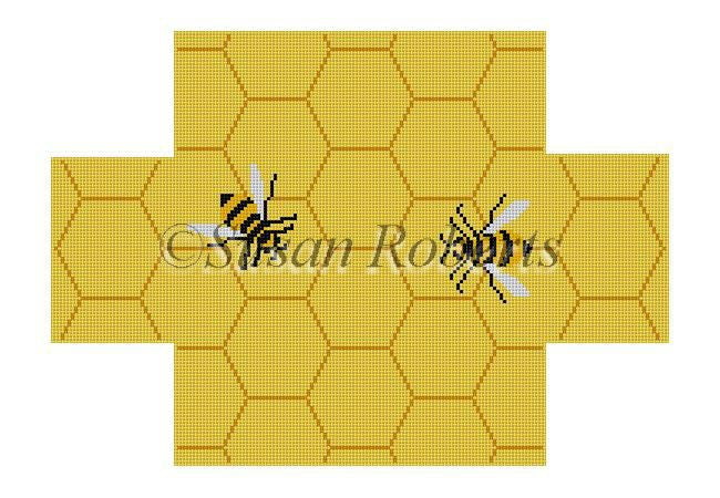 Beehive Brick Cover Canvas - KC Needlepoint