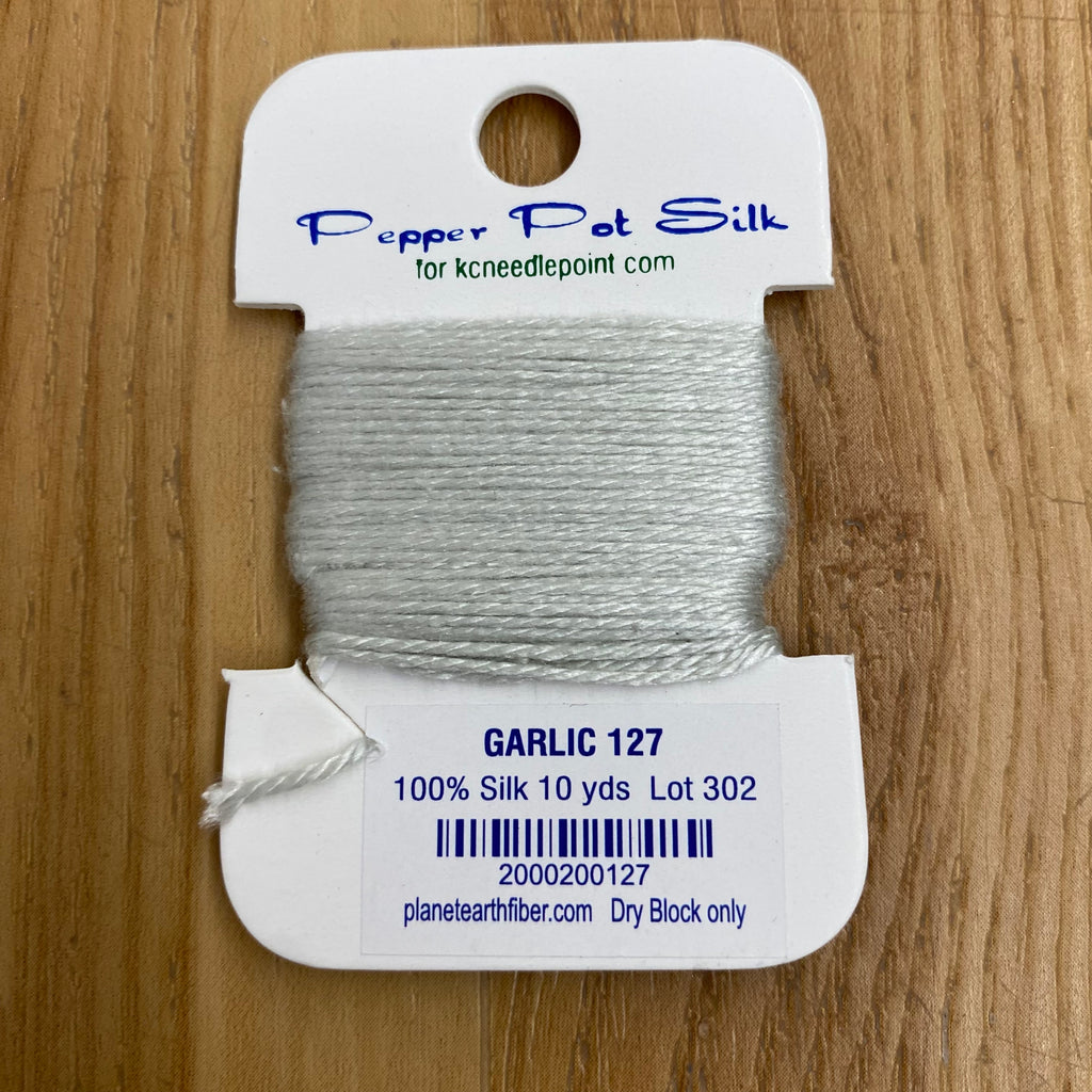 Pepper Pot Silk Card 127 Garlic - KC Needlepoint