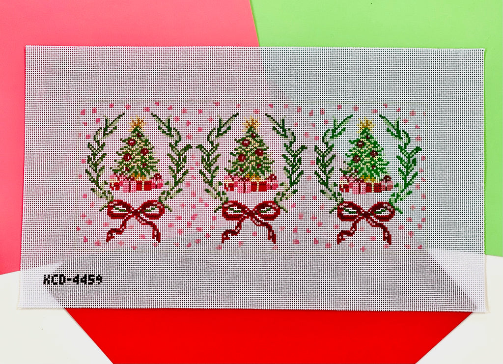 Christmas Trees Pillow Canvas - KC Needlepoint