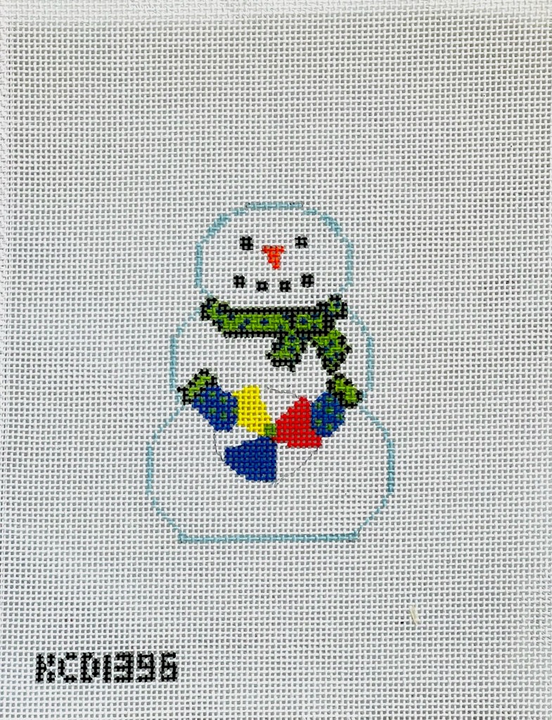 Snowman with Beach Ball Canvas - KC Needlepoint
