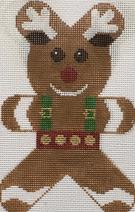 Reindeer Gingerbread Canvas - KC Needlepoint