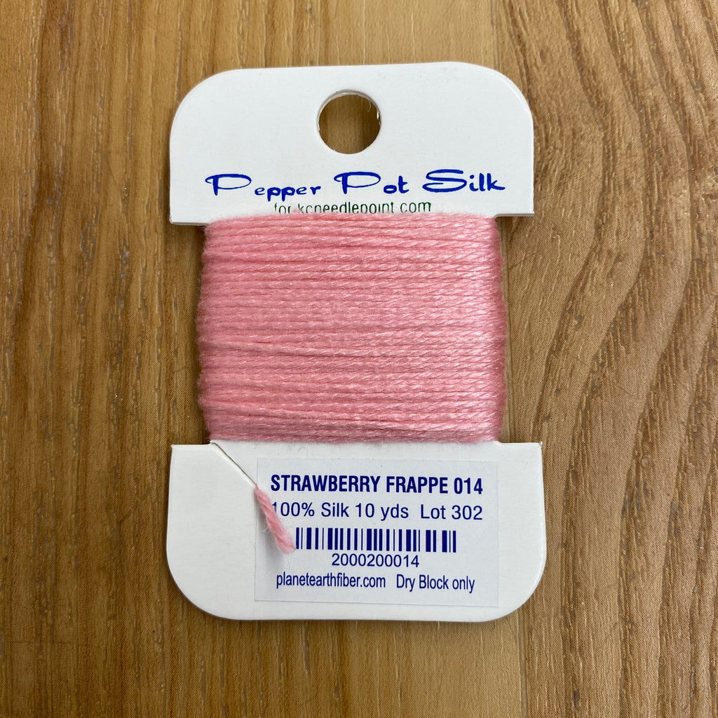 Pepper Pot Silk Card 014 Strawberry Frappe - KC Needlepoint