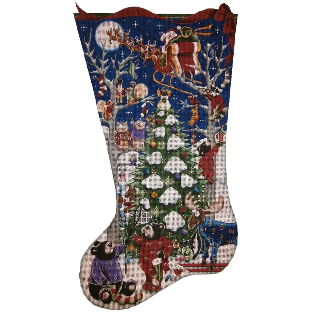 Merry Christmas to All! Stocking Canvas - KC Needlepoint