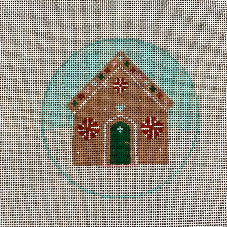 North Pole Gingerbread House Canvas - KC Needlepoint