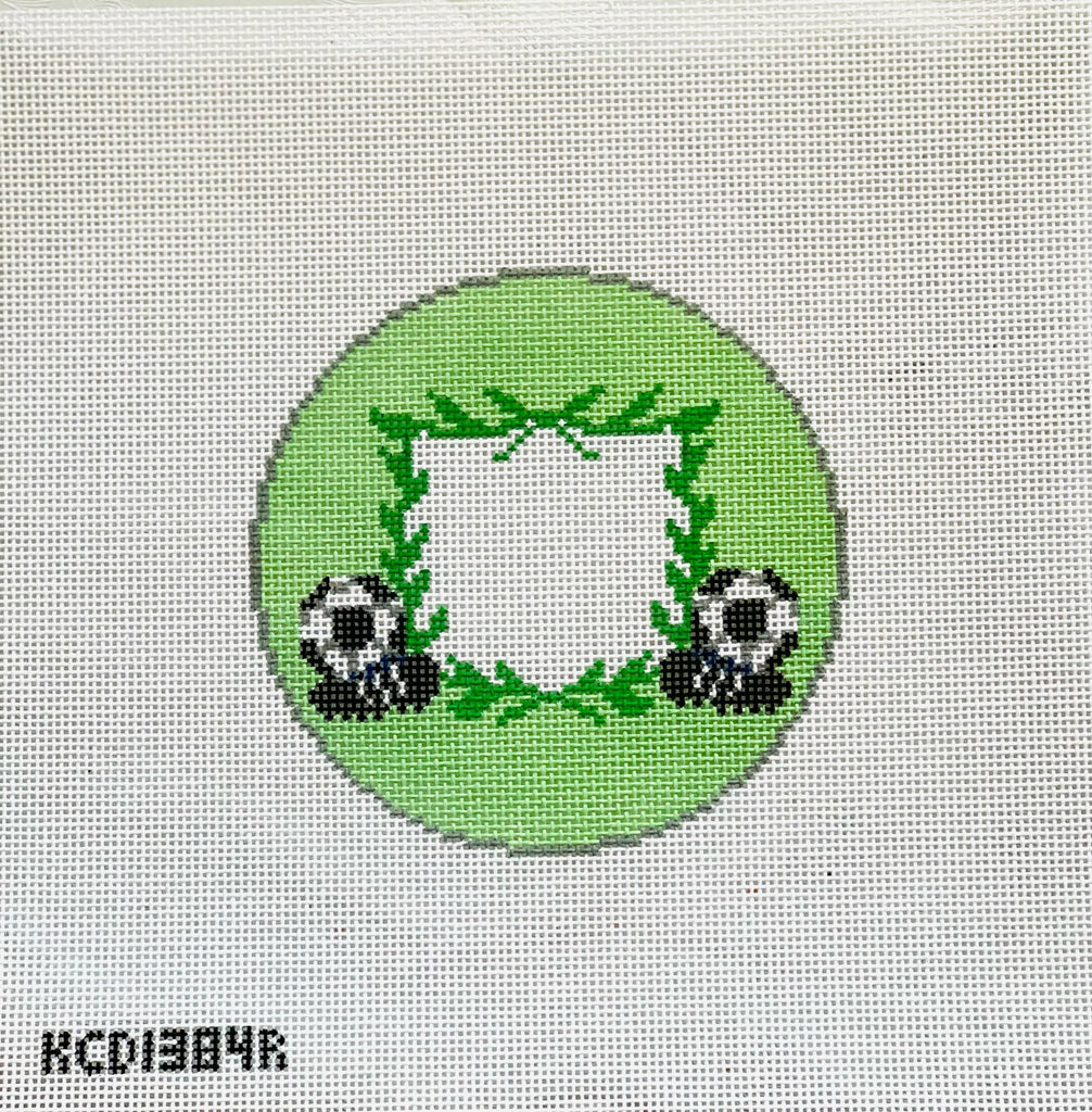 Soccer Crest Canvas - KC Needlepoint