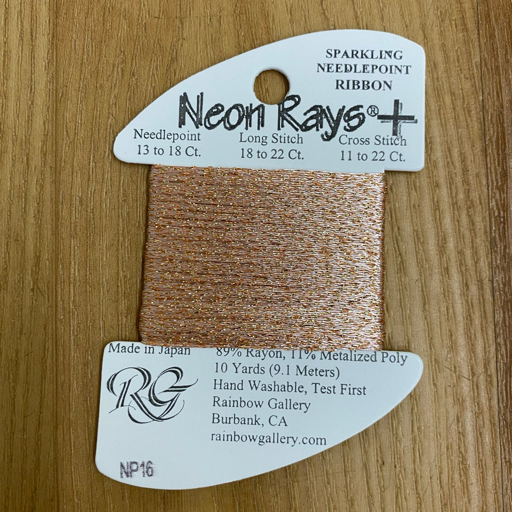 Neon Rays+ NP16 Pale Peach - KC Needlepoint