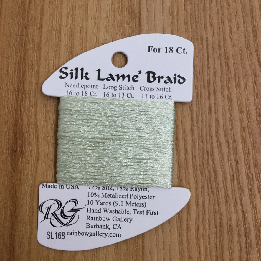 Silk Lamé Braid SL168 Seafoam - needlepoint