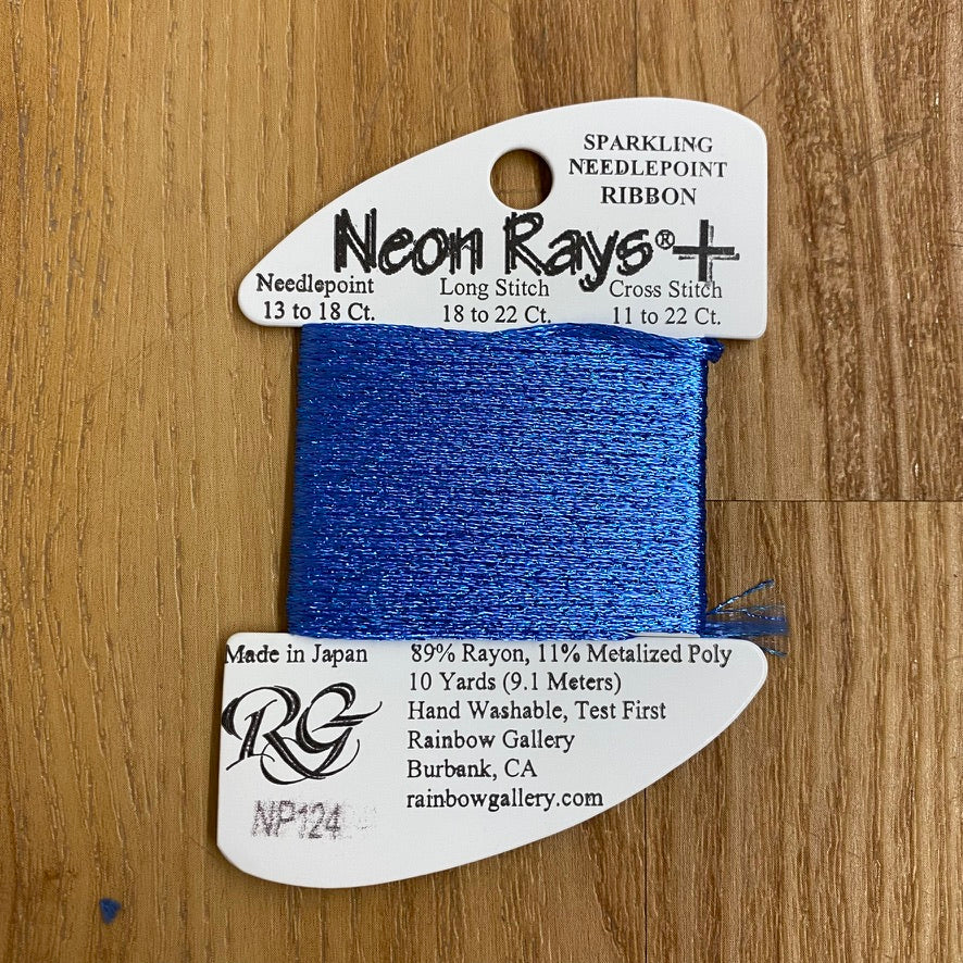 Neon Rays+ NP124 Delft Blue - KC Needlepoint