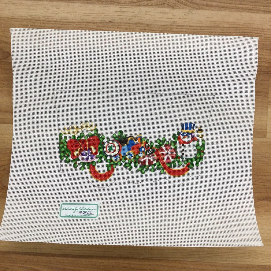 Train, Candy, Snowman Stocking Topper Canvas - KC Needlepoint