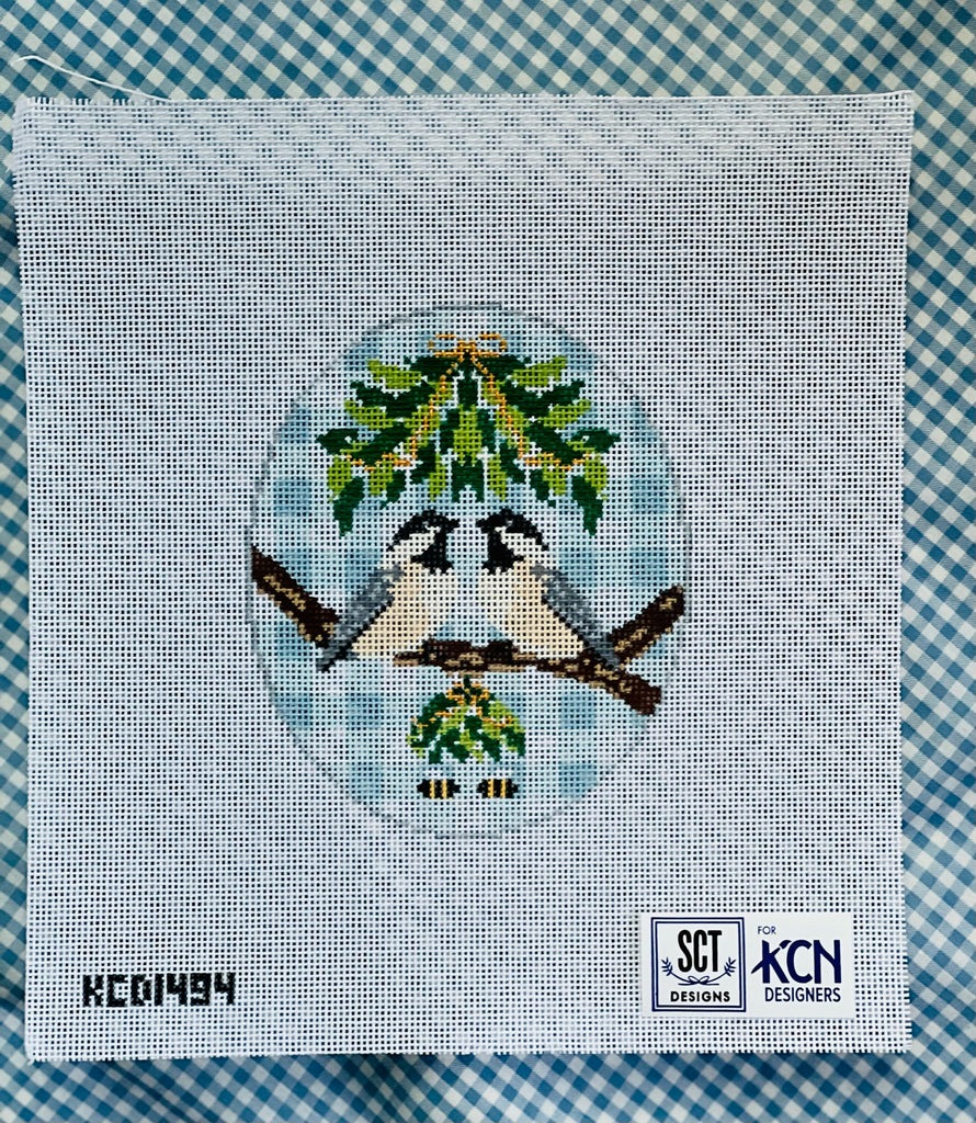 Chickadee Oval Canvas - KC Needlepoint