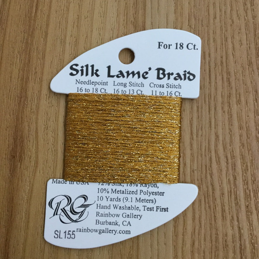 Silk Lamé Braid SL155 Harvest Gold - KC Needlepoint