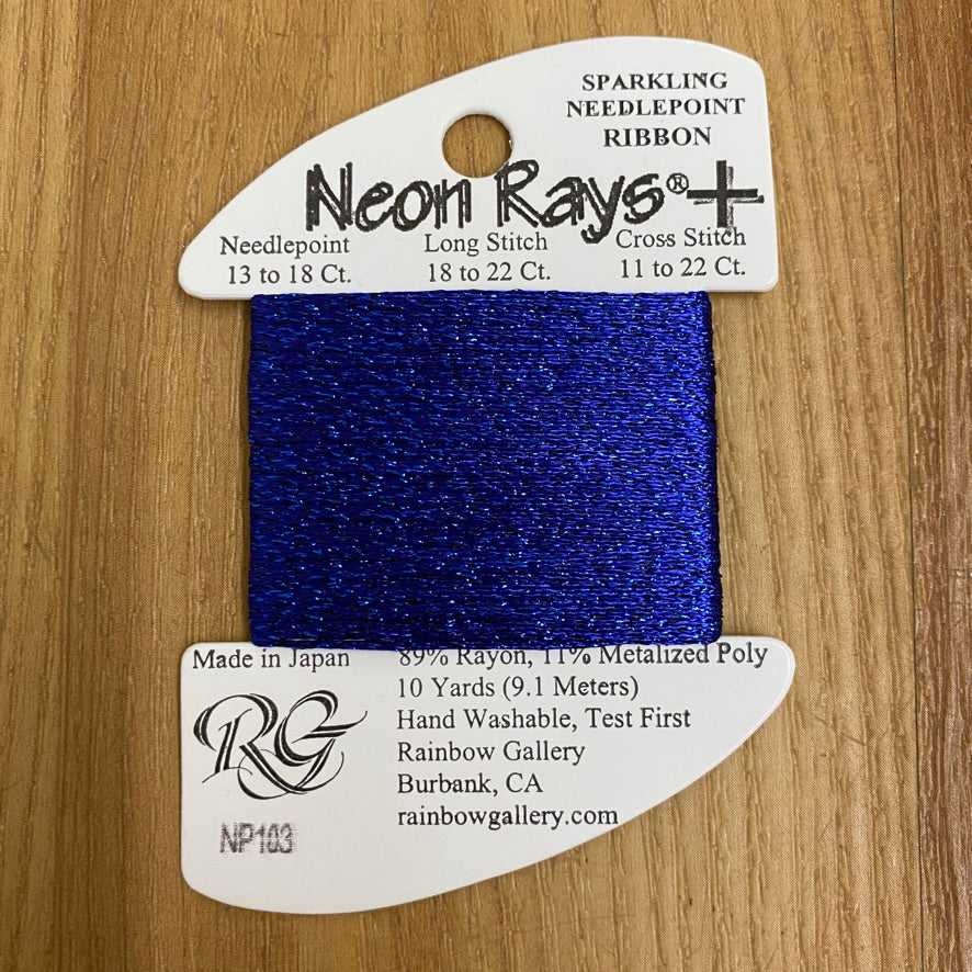 Neon Rays+ NP103 Indigo Blue - KC Needlepoint