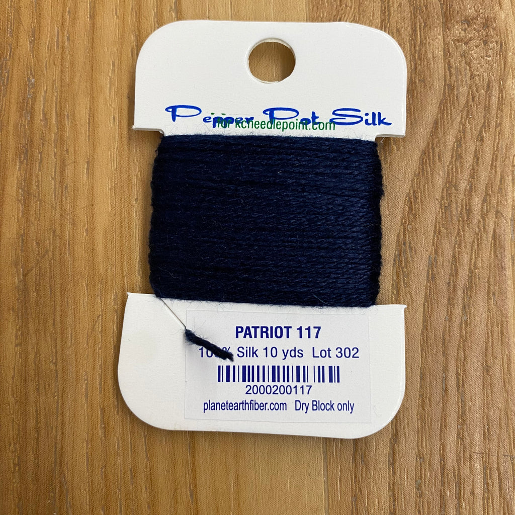Pepper Pot Silk Card 117 Patriot - KC Needlepoint