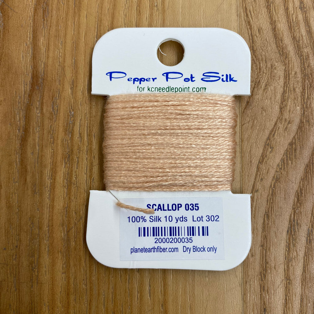 Pepper Pot Silk Card 035 Scallop - KC Needlepoint