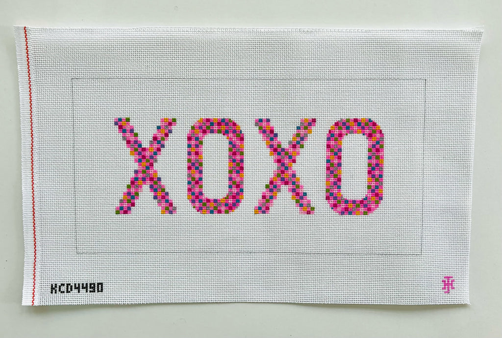 XOXO Canvas - KC Needlepoint