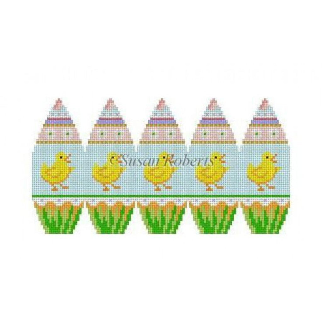 Banded Chicks Egg Canvas - KC Needlepoint