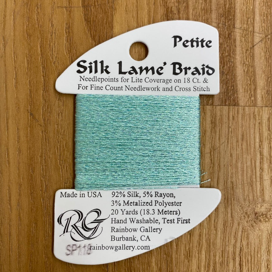 Petite Silk Lamé Braid SP118 Sea Spray - KC Needlepoint