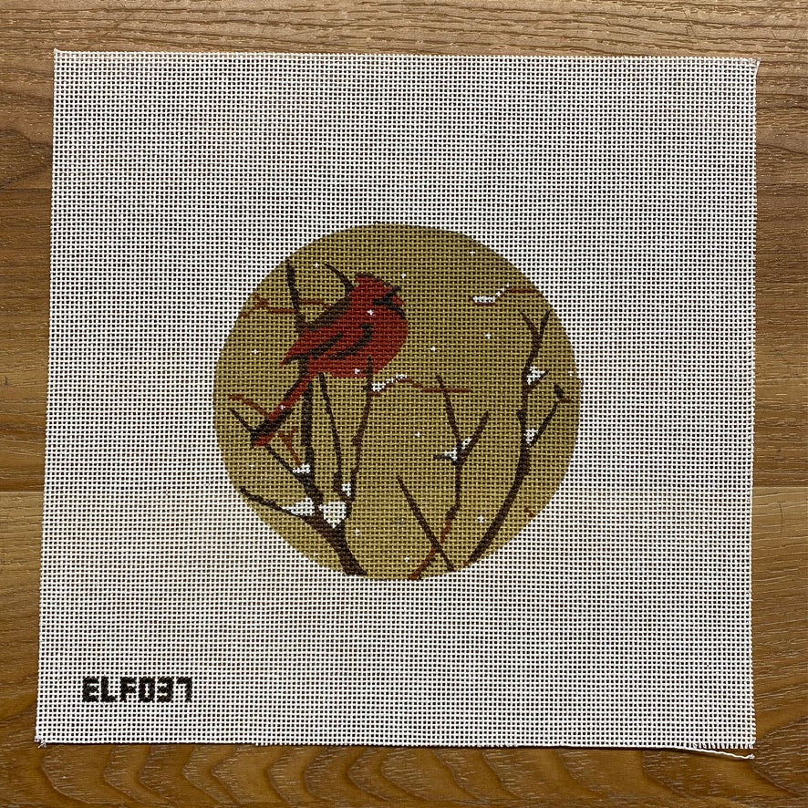 Red Bird Canvas - KC Needlepoint