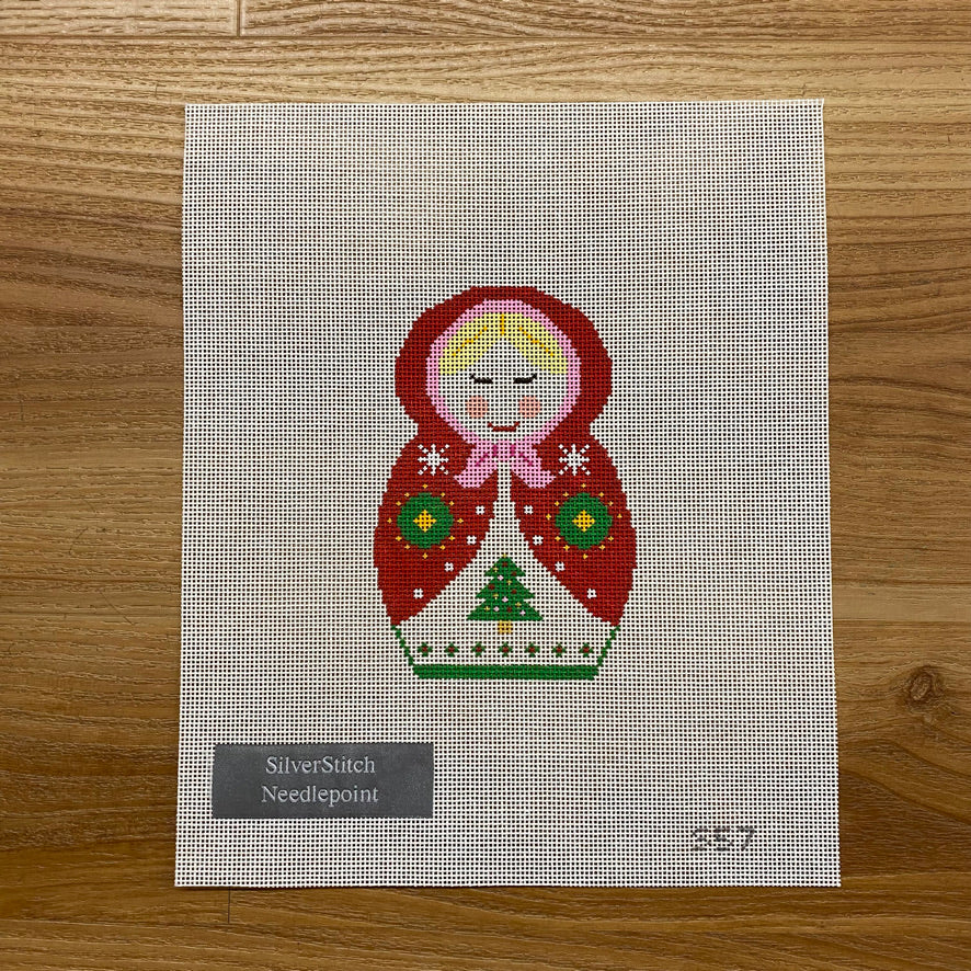 Christmas Russian Doll Canvas - KC Needlepoint