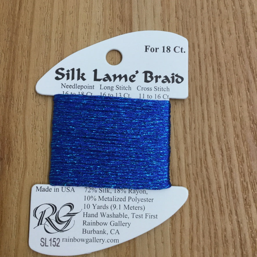Silk Lamé Braid SL152 Hawaiian Blue - KC Needlepoint