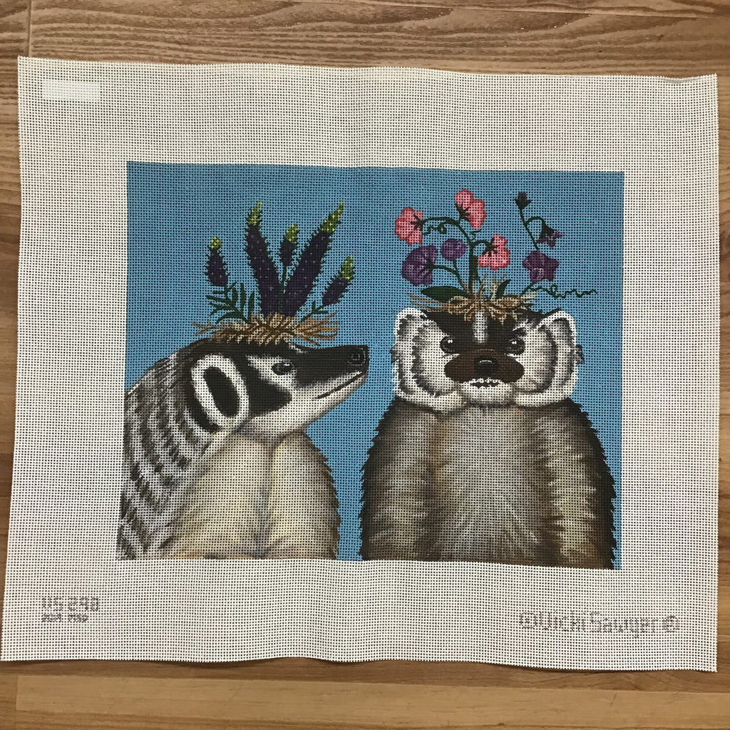 The Badger Sisters Canvas - KC Needlepoint