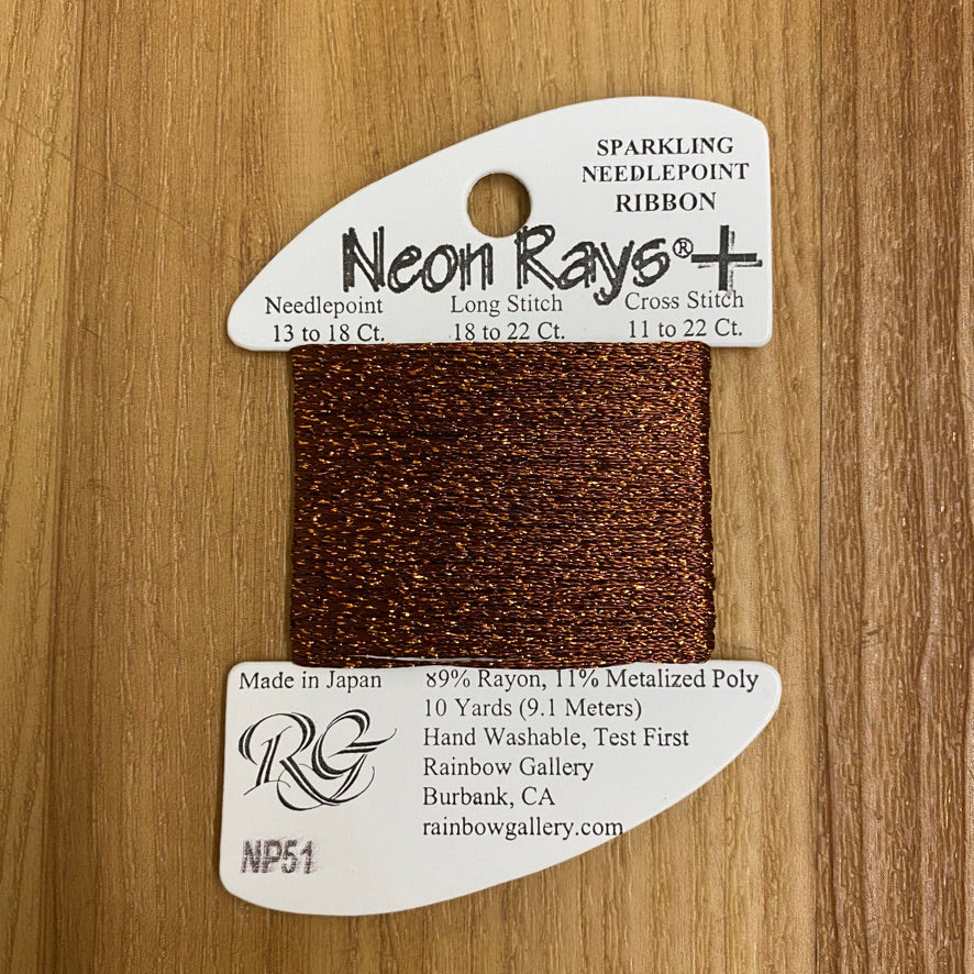Neon Rays+ NP51 Brown - KC Needlepoint